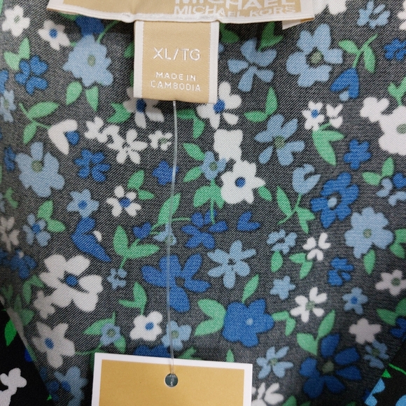 Michael Kors Blue Floral Dress XL NWT - Picture 2 of 4